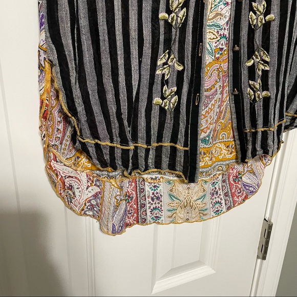 Aratta Silent Journey embroidered stripe blouse - Picture 6 of 10